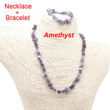 Hot Irregular Natural Crystals Chakras Stone Bracelet Beads Chips Jewelry Bracelets Yellow Crystals Clear Crystals Aquamarines