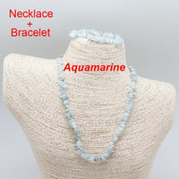 Hot Irregular Natural Crystals Chakras Stone Bracelet Beads Chips Jewelry Bracelets Yellow Crystals Clear Crystals Aquamarines