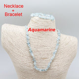 Hot Irregular Natural Crystals Chakras Stone Bracelet Beads Chips Jewelry Bracelets Yellow Crystals Clear Crystals Aquamarines