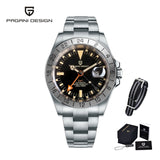 2021 New PAGANI DESIGN Men Automatic Mechanical Watch Classic Retro GMT Watch Stainless Steel 200m Waterproof Clock Reloj Hombre