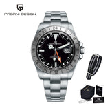 2021 New PAGANI DESIGN Men Automatic Mechanical Watch Classic Retro GMT Watch Stainless Steel 200m Waterproof Clock Reloj Hombre