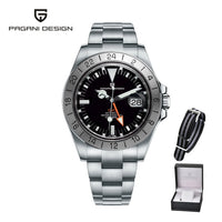 2021 New PAGANI DESIGN Men Automatic Mechanical Watch Classic Retro GMT Watch Stainless Steel 200m Waterproof Clock Reloj Hombre