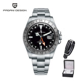 2021 New PAGANI DESIGN Men Automatic Mechanical Watch Classic Retro GMT Watch Stainless Steel 200m Waterproof Clock Reloj Hombre
