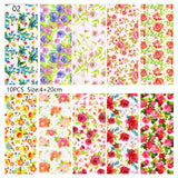 10 Sheets Nail Transfer Foil Marble Nail Art Stickers Retro Pattern Nail Art Decals DIY Nails Accessories 4*100cm