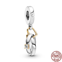 925 Sterling Silver Little Tree Man Fawn Bead Charm Fit Original Pandora Bracelet&Bangle Making Fashion DIY Jewelry For Women