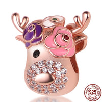 925 Sterling Silver Little Tree Man Fawn Bead Charm Fit Original Pandora Bracelet&Bangle Making Fashion DIY Jewelry For Women