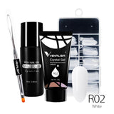 Venalisa Poly Nail Gel Kit Nail Art Transparent Cear Camouflage Color Fiber Glass Hard Jelly Quick Building Nail Extend Acrylic