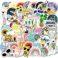 50/100pcs Vinyl Cute Nature VSCO Girl Stickers for Water Bottles Waterproof Aesthetic Stickers for Girls for Laptop Phone Car