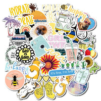 50/100pcs Vinyl Cute Nature VSCO Girl Stickers for Water Bottles Waterproof Aesthetic Stickers for Girls for Laptop Phone Car