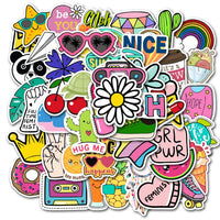 50/100pcs Vinyl Cute Nature VSCO Girl Stickers for Water Bottles Waterproof Aesthetic Stickers for Girls for Laptop Phone Car