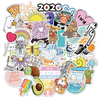 50/100pcs Vinyl Cute Nature VSCO Girl Stickers for Water Bottles Waterproof Aesthetic Stickers for Girls for Laptop Phone Car