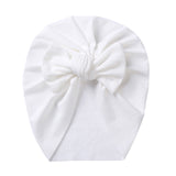 Solid Ribbed Bunny Knot Turban Hats for Baby Boys Girls Beanies Striped Thin Elastic Caps Bonnet Newborn Toddler 0-4T Headwraps