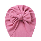 Solid Ribbed Bunny Knot Turban Hats for Baby Boys Girls Beanies Striped Thin Elastic Caps Bonnet Newborn Toddler 0-4T Headwraps