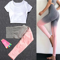 Women Tracksuit Set Female Sportswear Gym Fitness Clothes Sports Outfit Running Yoga Crop Top Leggings Suits With Chest Pad