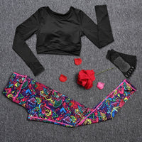 Women Tracksuit Set Female Sportswear Gym Fitness Clothes Sports Outfit Running Yoga Crop Top Leggings Suits With Chest Pad