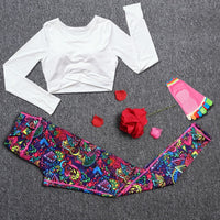 Women Tracksuit Set Female Sportswear Gym Fitness Clothes Sports Outfit Running Yoga Crop Top Leggings Suits With Chest Pad