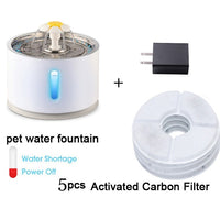 Automatic Cat Fountain Pet Drinking Water Dispenser 2.4L Electric LED Dog Pet Drinking Fountain Drinking Bowl Feeder Filter