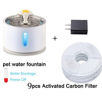 Automatic Cat Fountain Pet Drinking Water Dispenser 2.4L Electric LED Dog Pet Drinking Fountain Drinking Bowl Feeder Filter
