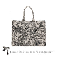 2021 Luxury Designer Handbag for Women Luxury Brand Bag Jacquard Embroidery Shopper Beach Shoulder Bag Canvas Tote Bag Wholesale