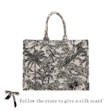 2021 Luxury Designer Handbag for Women Luxury Brand Bag Jacquard Embroidery Shopper Beach Shoulder Bag Canvas Tote Bag Wholesale