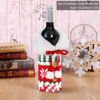 Christmas Bottle Cover Merry Christmas Decor For Home 2021 The Nightmare Before Christmas Ornments Xmas Gift New Year 2022 Noel