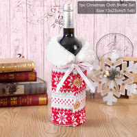 Christmas Bottle Cover Merry Christmas Decor For Home 2021 The Nightmare Before Christmas Ornments Xmas Gift New Year 2022 Noel