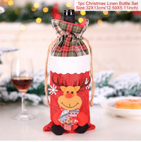 Christmas Bottle Cover Merry Christmas Decor For Home 2021 The Nightmare Before Christmas Ornments Xmas Gift New Year 2022 Noel