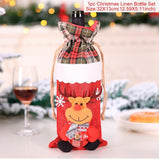Christmas Bottle Cover Merry Christmas Decor For Home 2021 The Nightmare Before Christmas Ornments Xmas Gift New Year 2022 Noel