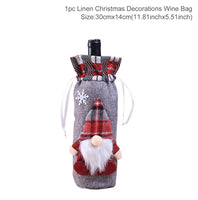 Christmas Bottle Cover Merry Christmas Decor For Home 2021 The Nightmare Before Christmas Ornments Xmas Gift New Year 2022 Noel