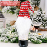Christmas Bottle Cover Merry Christmas Decor For Home 2021 The Nightmare Before Christmas Ornments Xmas Gift New Year 2022 Noel
