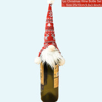 Christmas Bottle Cover Merry Christmas Decor For Home 2021 The Nightmare Before Christmas Ornments Xmas Gift New Year 2022 Noel
