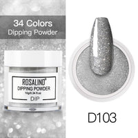ROSALIND Nail Dipping Powder Gel Of Nails Extension  Extension Crystal Powder Nail Art Decoration Carving Glitter For Manicure