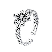 WOSTU Real 925 Sterling Silver Open Ring Finger Adjustable Size Wedding Rings For Women Engagement Fashion Silver Jewelry Gift
