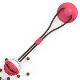 Dog Rope Ball Pull Toy with Suction Cup Chew Tug Toys Sucker Ball Can Leakage food Dog Toothbrush Teether
