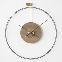 Nordic Luxury Wall Clock Modern Design Silent Large Wall Clocks Home Decor Creative Wood Metal Watch Living Room Home Decoration