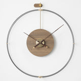 Nordic Luxury Wall Clock Modern Design Silent Large Wall Clocks Home Decor Creative Wood Metal Watch Living Room Home Decoration