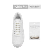 12pcs/lot Silicone Shoelaces Round Elastic Shoe Laces Special No Tie Shoelace for Men Women Lacing Rubber Zapatillas