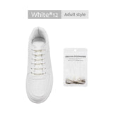 12pcs/lot Silicone Shoelaces Round Elastic Shoe Laces Special No Tie Shoelace for Men Women Lacing Rubber Zapatillas