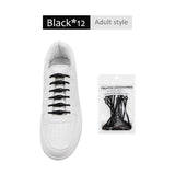 12pcs/lot Silicone Shoelaces Round Elastic Shoe Laces Special No Tie Shoelace for Men Women Lacing Rubber Zapatillas