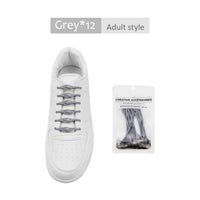 12pcs/lot Silicone Shoelaces Round Elastic Shoe Laces Special No Tie Shoelace for Men Women Lacing Rubber Zapatillas