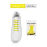 12pcs/lot Silicone Shoelaces Round Elastic Shoe Laces Special No Tie Shoelace for Men Women Lacing Rubber Zapatillas