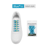 12pcs/lot Silicone Shoelaces Round Elastic Shoe Laces Special No Tie Shoelace for Men Women Lacing Rubber Zapatillas