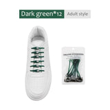 12pcs/lot Silicone Shoelaces Round Elastic Shoe Laces Special No Tie Shoelace for Men Women Lacing Rubber Zapatillas