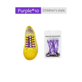 12pcs/lot Silicone Shoelaces Round Elastic Shoe Laces Special No Tie Shoelace for Men Women Lacing Rubber Zapatillas
