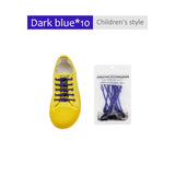 12pcs/lot Silicone Shoelaces Round Elastic Shoe Laces Special No Tie Shoelace for Men Women Lacing Rubber Zapatillas
