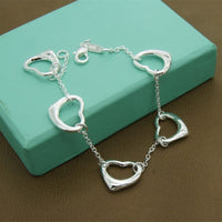 Men&#39;s &amp; Women&#39;s 925 Sterling Silver Bracelet Fashion Silver Charm Bracelet Jewelry Gift