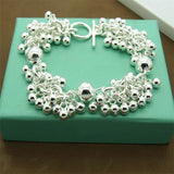 Men&#39;s &amp; Women&#39;s 925 Sterling Silver Bracelet Fashion Silver Charm Bracelet Jewelry Gift