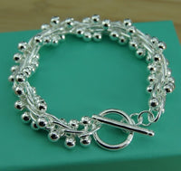 Men&#39;s &amp; Women&#39;s 925 Sterling Silver Bracelet Fashion Silver Charm Bracelet Jewelry Gift