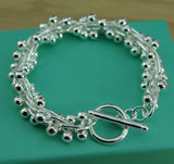 Men&#39;s &amp; Women&#39;s 925 Sterling Silver Bracelet Fashion Silver Charm Bracelet Jewelry Gift
