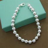 Men&#39;s &amp; Women&#39;s 925 Sterling Silver Bracelet Fashion Silver Charm Bracelet Jewelry Gift